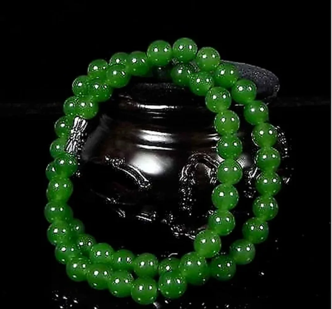 Men'S Fashion Jewelry - Genuine Natural Green Beads Necklace Chinese