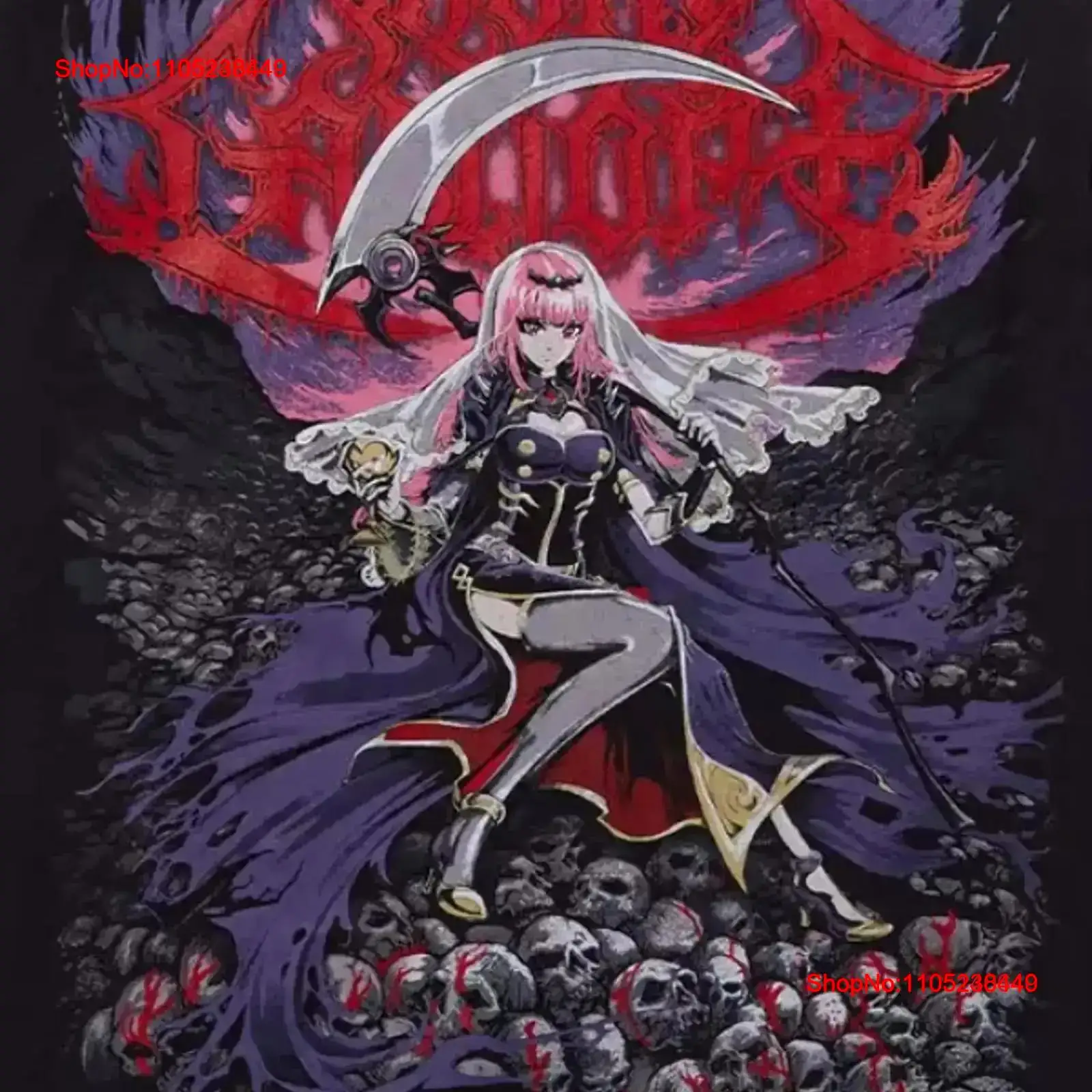 Men'S Fashion X - Ghost X Mori Calliope Metalcropolis T