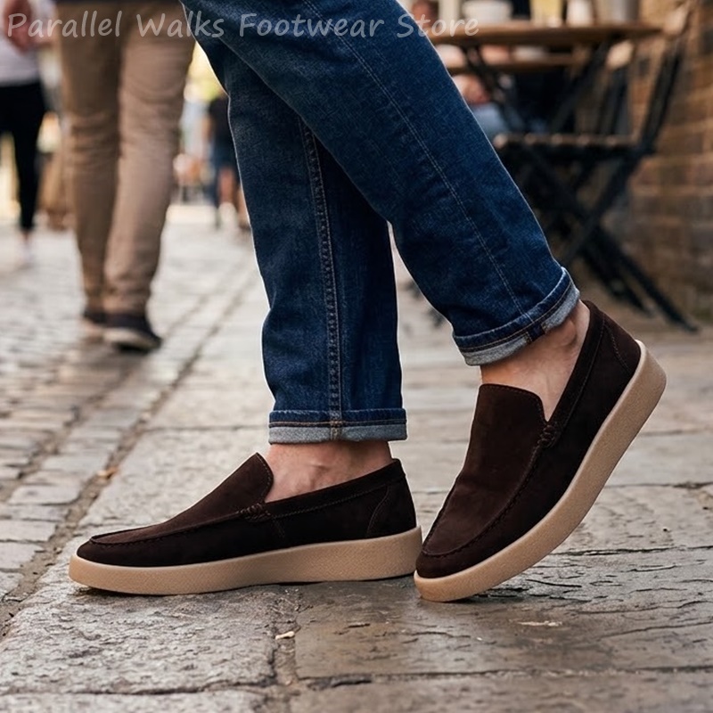 Suede Loafers Men - Men's Suede Slip On Loafers Moc