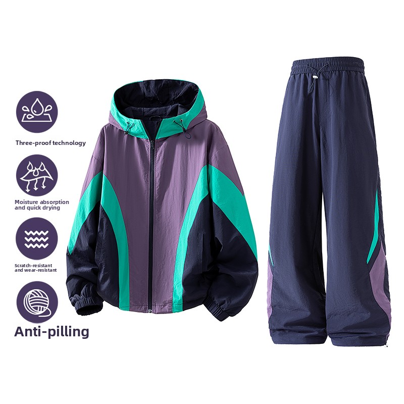 Men'S Fashion Zipper Jacket - New two-piece men's spring-autumn jacket set.