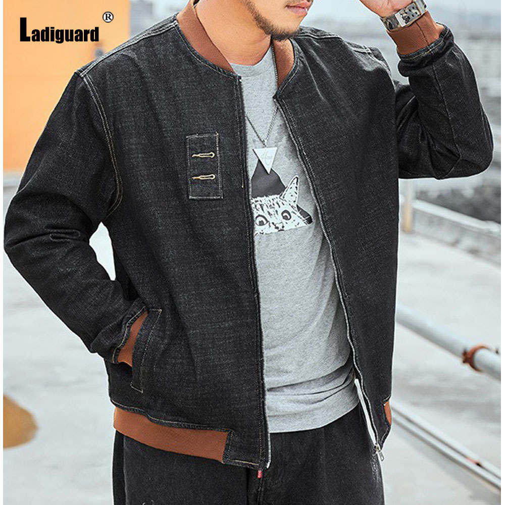 Men'S Fashion Zipper Jacket - Ladiguard Plus Size 7xl Mens Patchwork