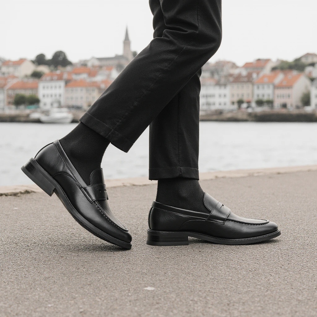 Men's Black Penny Loafers Clas - огляд і ціна Suede Loafers Men