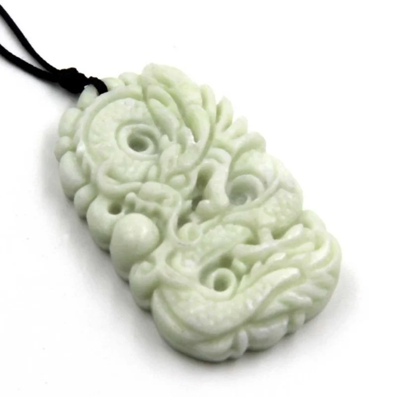 Natural White jade Dragon Phoe - огляд і ціна Men'S Fashion Jewelry