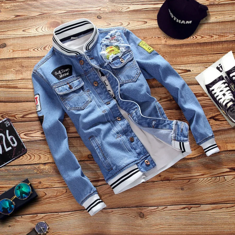 New 2026 Men's Denim Jackets F - огляд і ціна Mens Fashion Denim Jacket