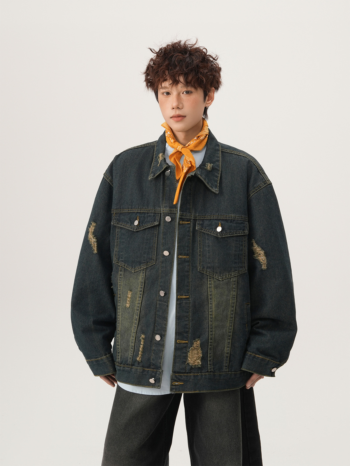 American High Street Ripped De - огляд і ціна Mens Fashion Denim Jacket