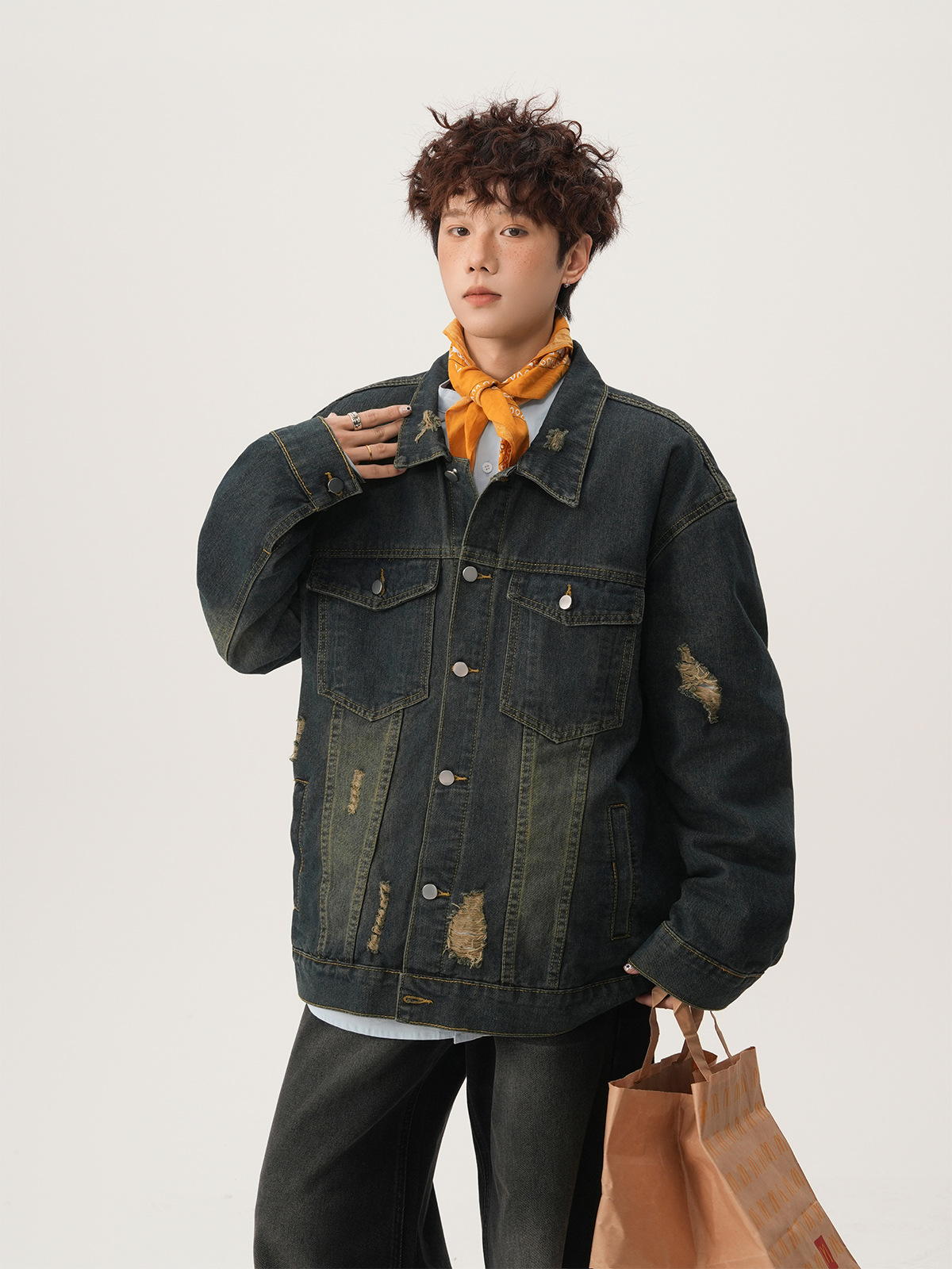 American High Street Ripped De - огляд і ціна Mens Fashion Denim Jacket