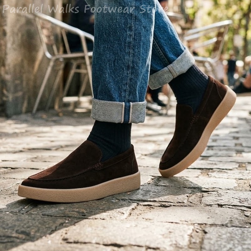 Men's Suede Slip On Loafers Mo - огляд і ціна Suede Loafers Men