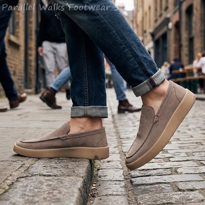 Men's Suede Slip On Loafers Mo - огляд і ціна Suede Loafers Men