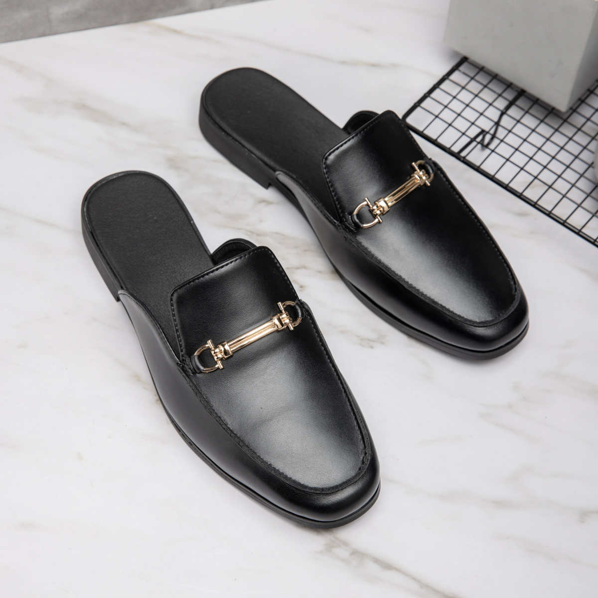 Casual Mules Men Leather Loafe - огляд і ціна Suede Loafers Men