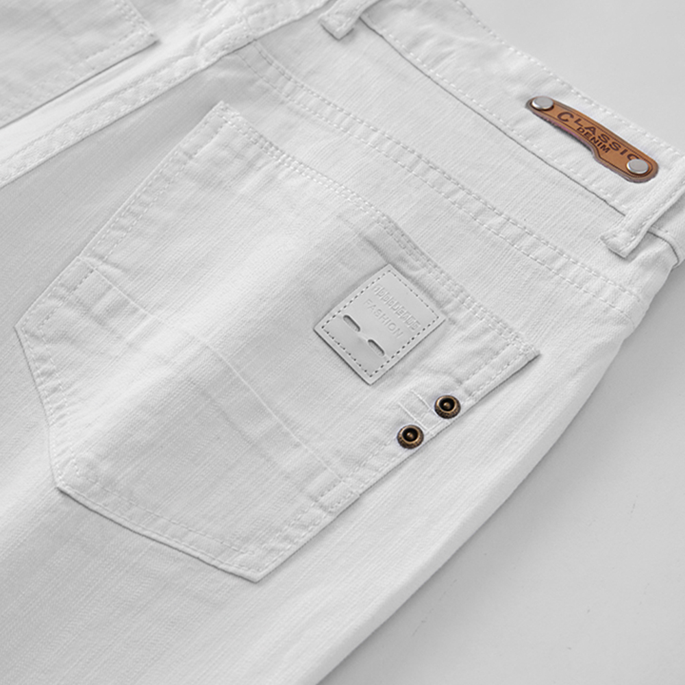 Men White Jeans Elasticity Str - огляд і ціна Men'S Fashion For 60 Year Old