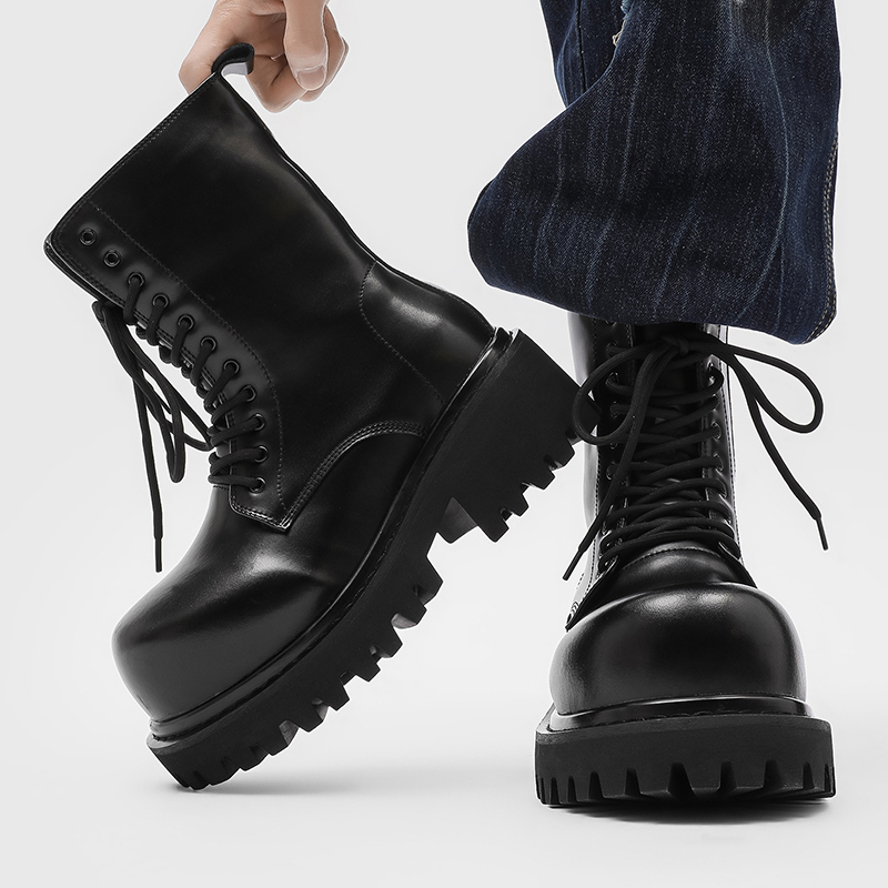 Unisex High Top Leather Boots  - огляд і ціна Men'S Fashion Xxl