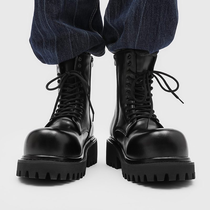 Unisex High Top Leather Boots  - огляд і ціна Men'S Fashion Xxl