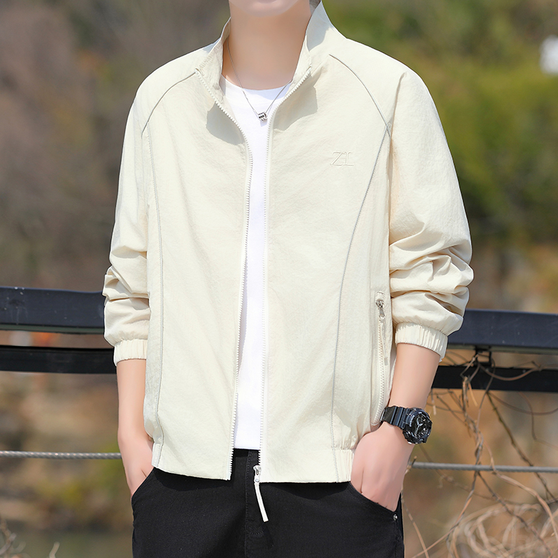 Men's Sun Protection Clothing  - огляд і ціна Men'S Fashion Zipper Jacket