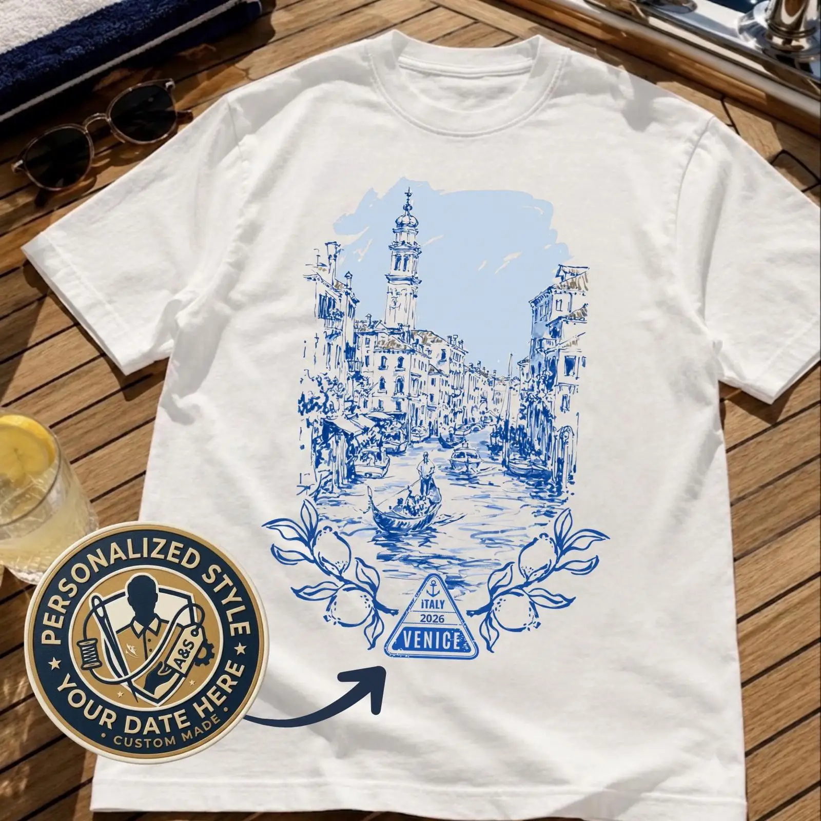 Custom Venice Canal T Shirt Ve - огляд і ціна Men'S Fashion Venice Italy