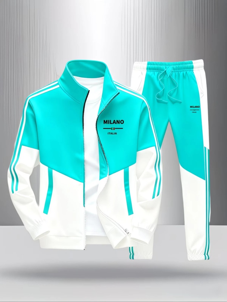 Men 2 Piece Tracksuit Fashion  - огляд і ціна Men'S Fashion Zipper Jacket