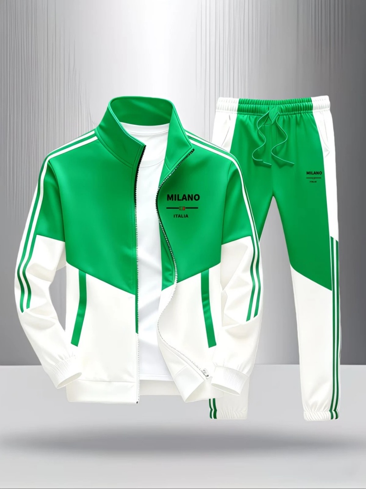 Men 2 Piece Tracksuit Fashion  - огляд і ціна Men'S Fashion Zipper Jacket