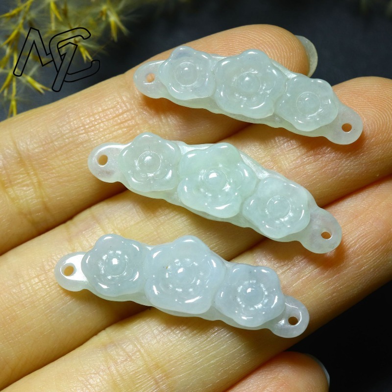 1pc Natural Jadeite Emerald Fl - огляд і ціна Men'S Fashion Jewelry