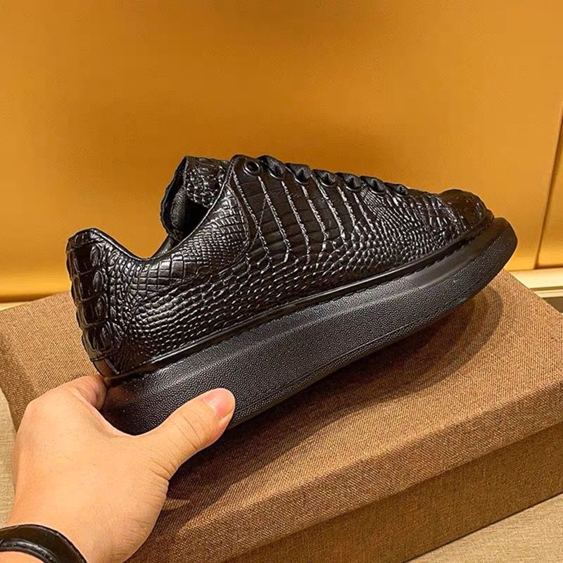 2025 summer crocodile print bl - огляд і ціна Suede Loafers Men