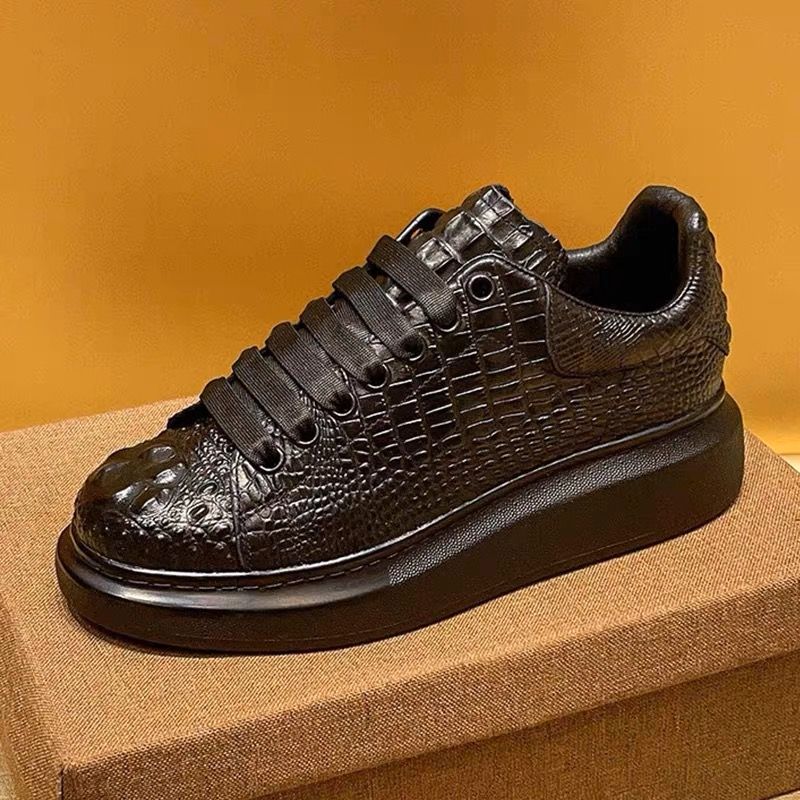 2025 summer crocodile print bl - огляд і ціна Suede Loafers Men