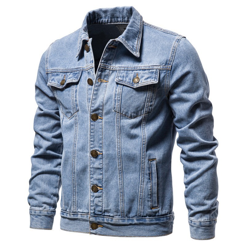 Men's Cotton Denim Jacket Autu - огляд і ціна Mens Fashion Denim Jacket