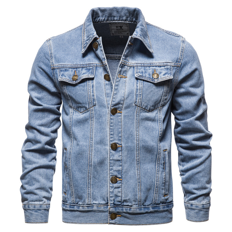 Men's Cotton Denim Jacket Autu - огляд і ціна Mens Fashion Denim Jacket
