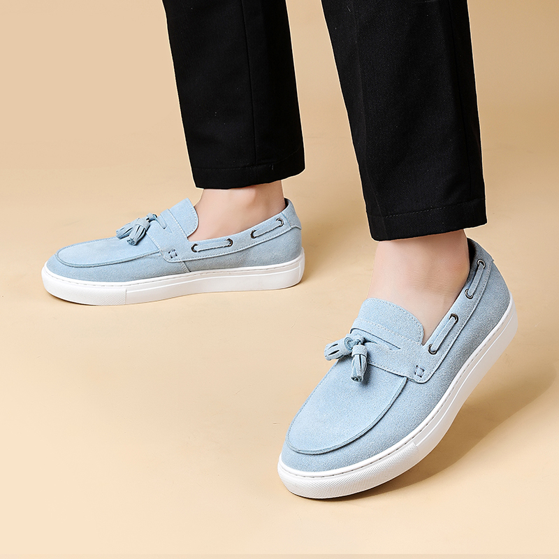 Classic Men's Suede Leather Ta - огляд і ціна Suede Loafers Men