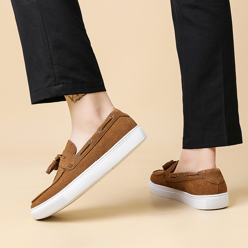 Classic Men's Suede Leather Ta - огляд і ціна Suede Loafers Men