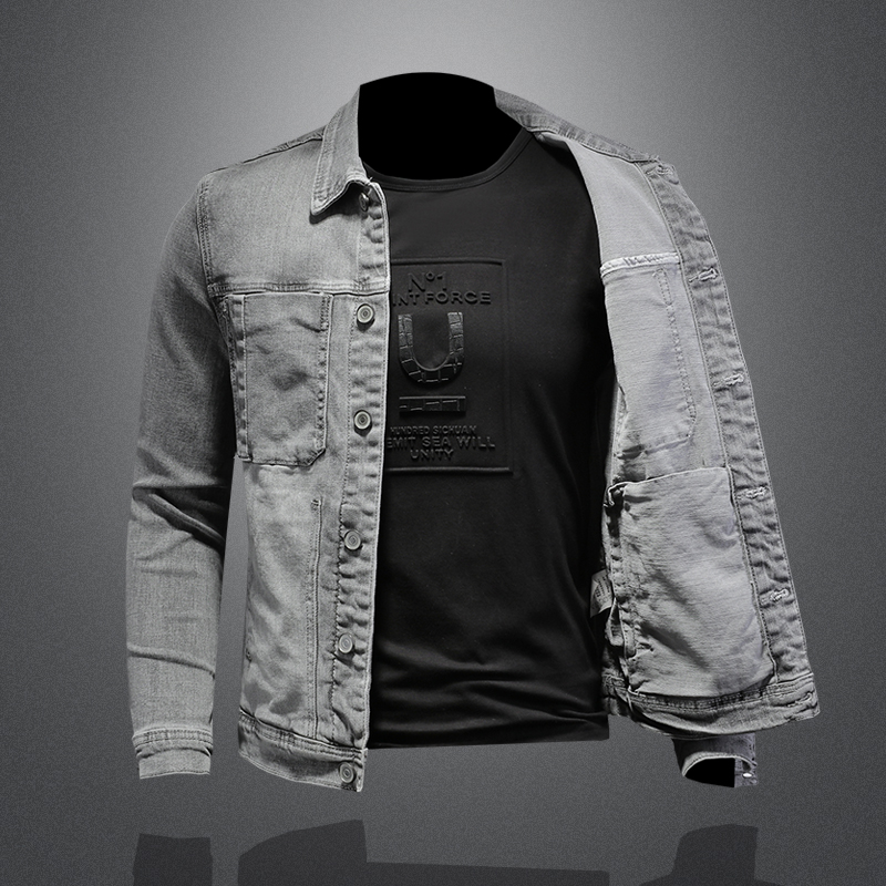 Fashion Denim Jacket Men Cotto - огляд і ціна Mens Fashion Denim Jacket