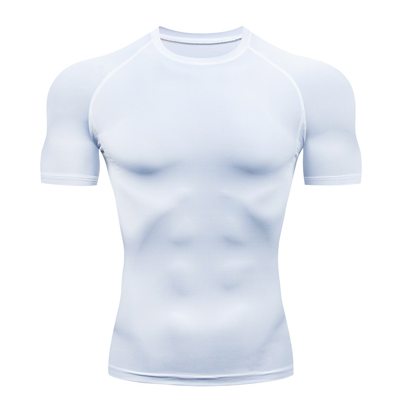 Skull Number Print Short Sleev - огляд і ціна Compression Shirt Workout