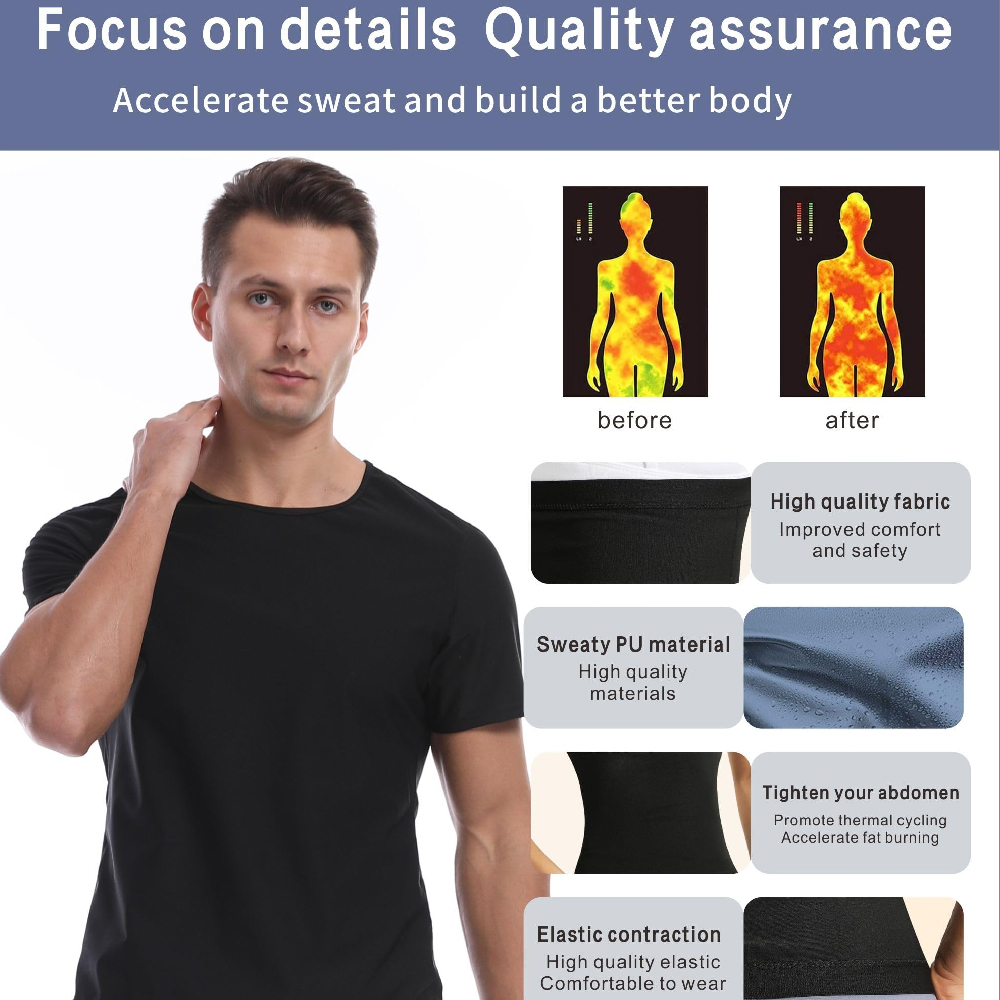 1PC Compression Sauna Shirt fo - огляд і ціна Compression Shirt Workout