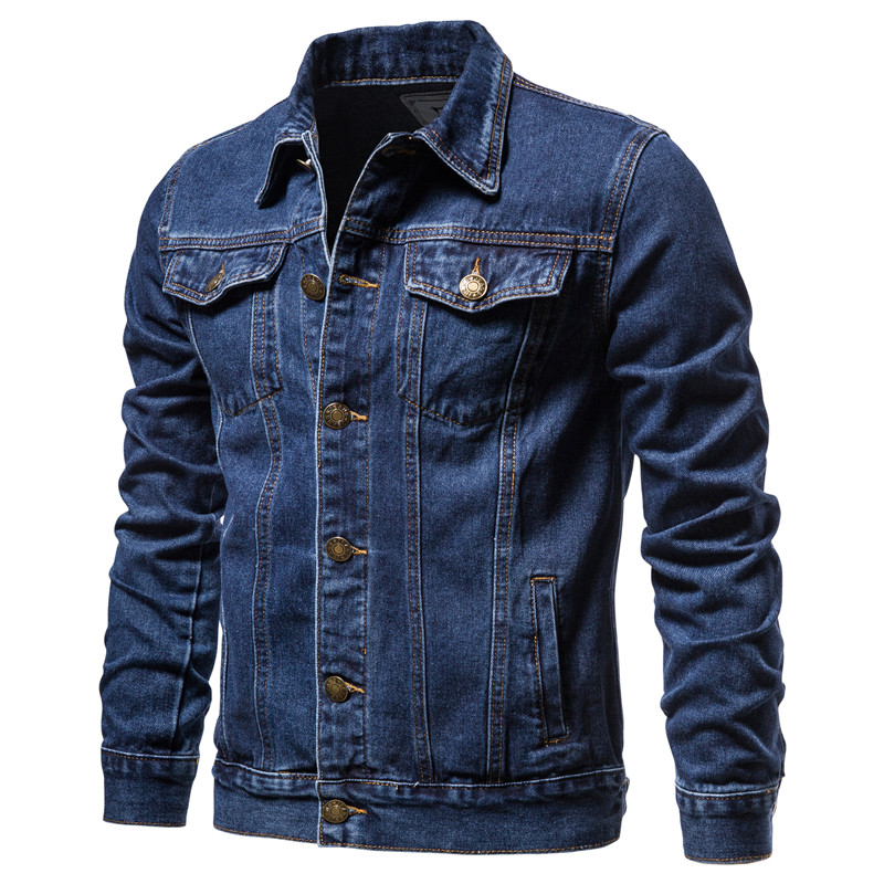 2025 Autumn Men Solid Denim Ja - огляд і ціна Mens Fashion Denim Jacket