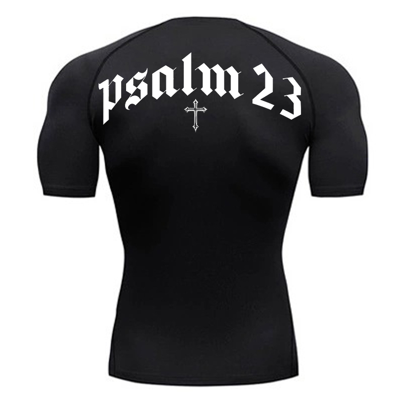Psalm 23 Cross Print Compressi - огляд і ціна Compression Shirt Workout