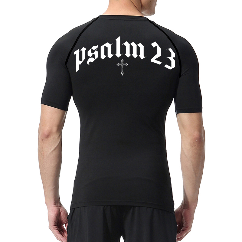 Psalm 23 Cross Print Compressi - огляд і ціна Compression Shirt Workout