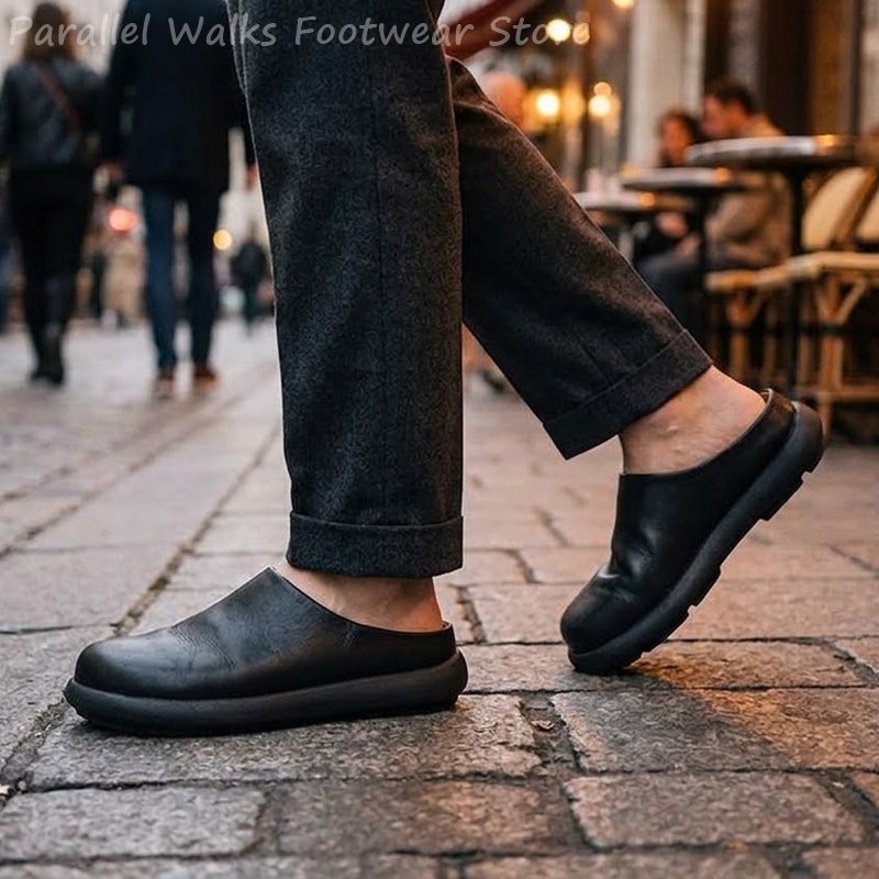 Unisex Suede Clogs Slip On Rou - огляд і ціна Suede Loafers Men