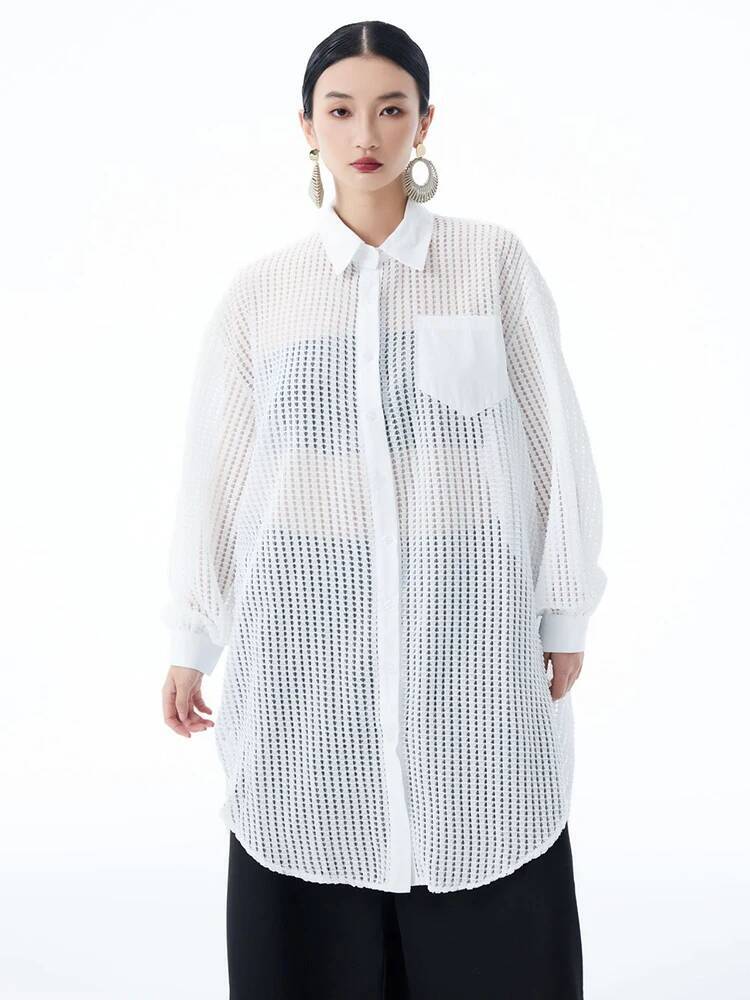 Women Hollow Grid Black Out Bi - огляд і ціна Men'S Fashion X