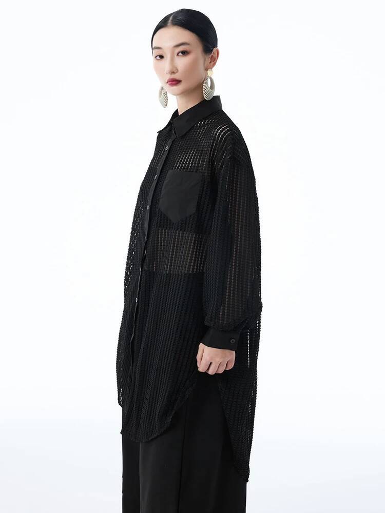 Women Hollow Grid Black Out Bi - огляд і ціна Men'S Fashion X